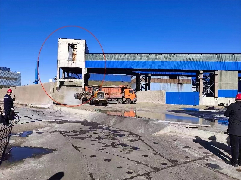山東冶金設計院委托天津鐵廠內卸渣口構筑物檢測